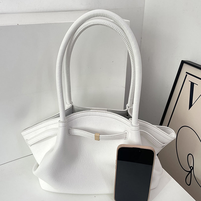 Women's Vegan Leather Structured Top Handle Shoulder Tote Bag