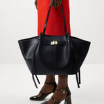 Women's Vegan Leather Structured Tote Shoulder Bag