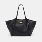 Women's Vegan Leather Structured Tote Shoulder Bag
