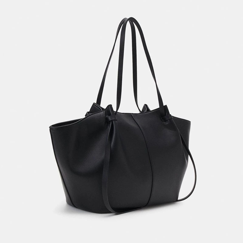 Women's Vegan Leather Structured Tote Shoulder Bag