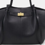 Women's Vegan Leather Structured Tote Shoulder Bag