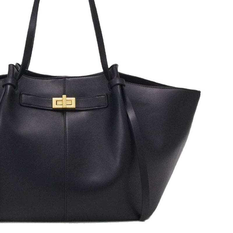 Women's Vegan Leather Structured Tote Shoulder Bag