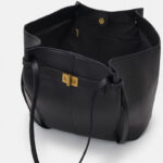Women's Vegan Leather Structured Tote Shoulder Bag