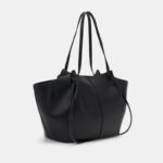 Women's Vegan Leather Structured Tote Shoulder Bag