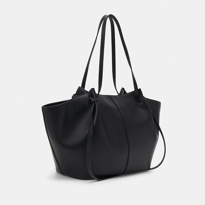 Women's Vegan Leather Structured Tote Shoulder Bag