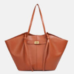 Women's Vegan Leather Structured Tote Shoulder Bag