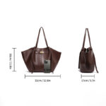 Women's Vegan Leather Structured Tote Shoulder Bag