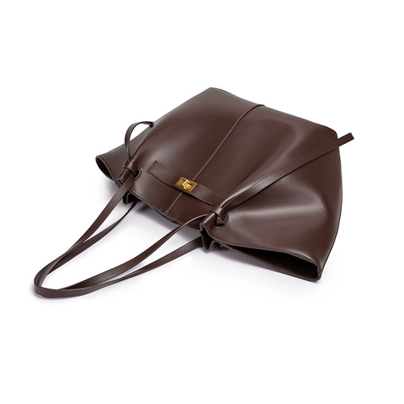Women's Vegan Leather Structured Tote Shoulder Bag