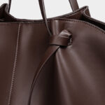 Women's Vegan Leather Structured Tote Shoulder Bag