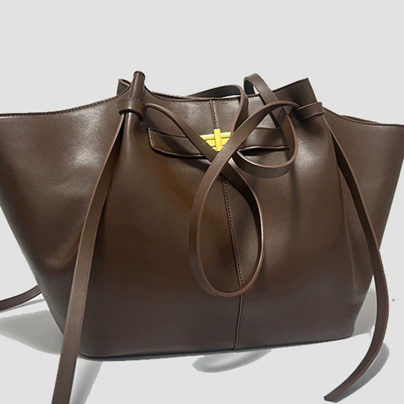 Women's Vegan Leather Structured Tote Shoulder Bag