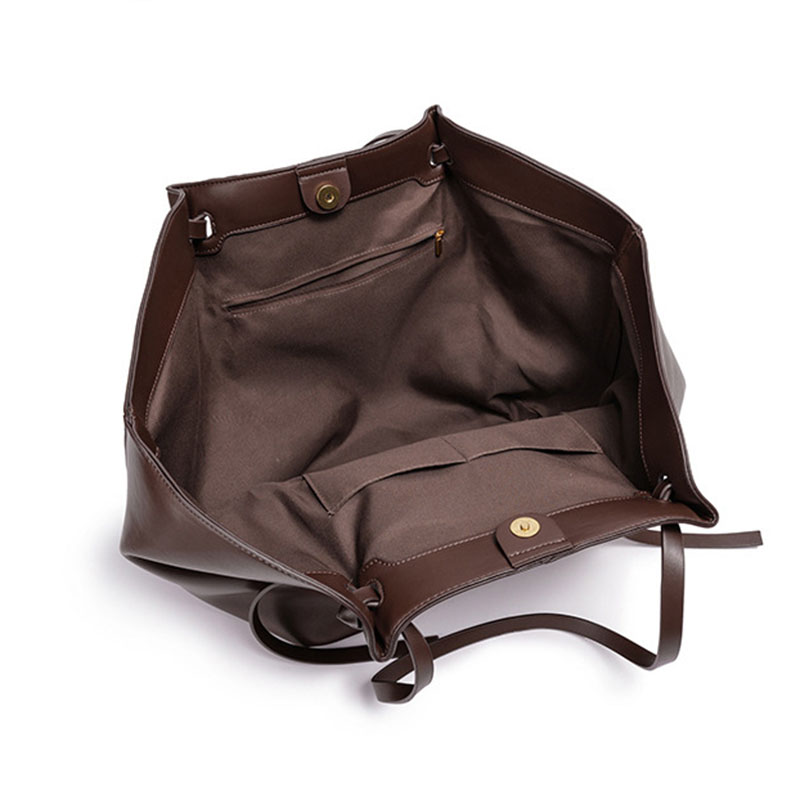 Women's Vegan Leather Structured Tote Shoulder Bag