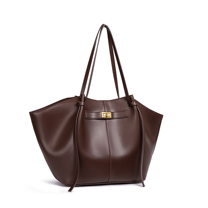Women's Vegan Leather Structured Tote Shoulder Bag