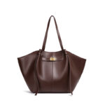 Women's Vegan Leather Structured Tote Shoulder Bag