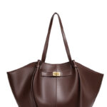 Women's Vegan Leather Structured Tote Shoulder Bag
