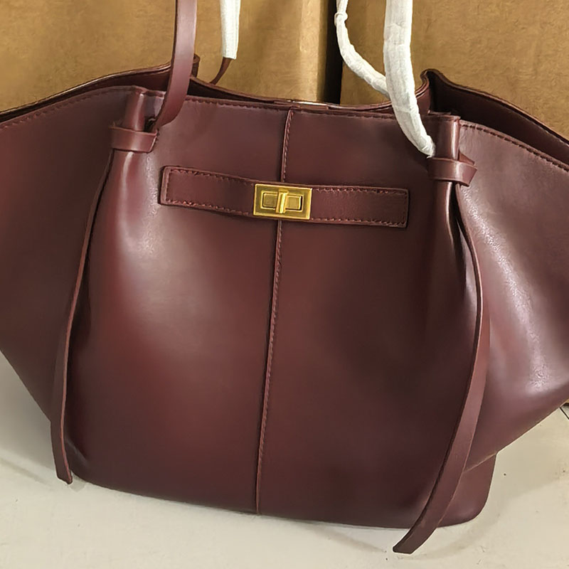 Women's Vegan Leather Structured Tote Shoulder Bag