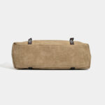 Women's Suede Vegan Leather Texture Top Handle Shoulder Tote Bag
