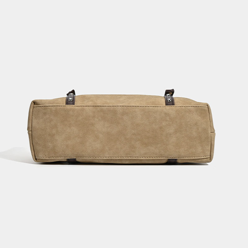 Women's Suede Vegan Leather Texture Top Handle Shoulder Tote Bag