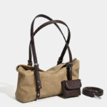 Women's Suede Vegan Leather Texture Top Handle Shoulder Tote Bag