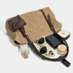 Women's Suede Vegan Leather Texture Top Handle Shoulder Tote Bag