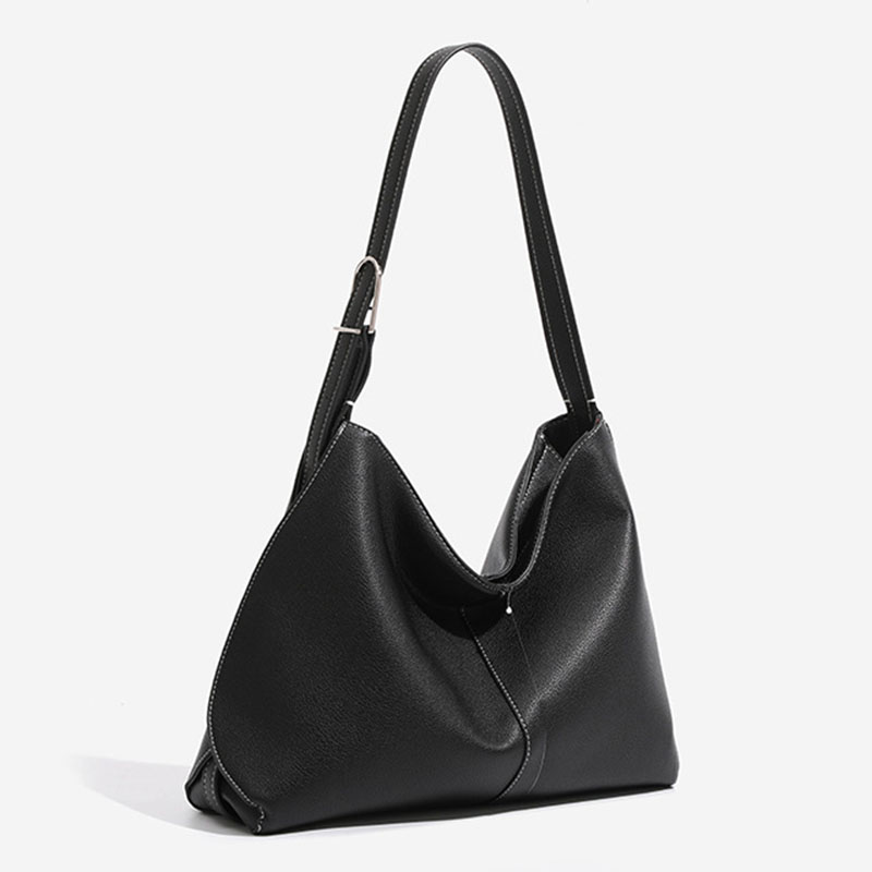 Women's Vegan Leather Textured Shoulder Hobo Bag