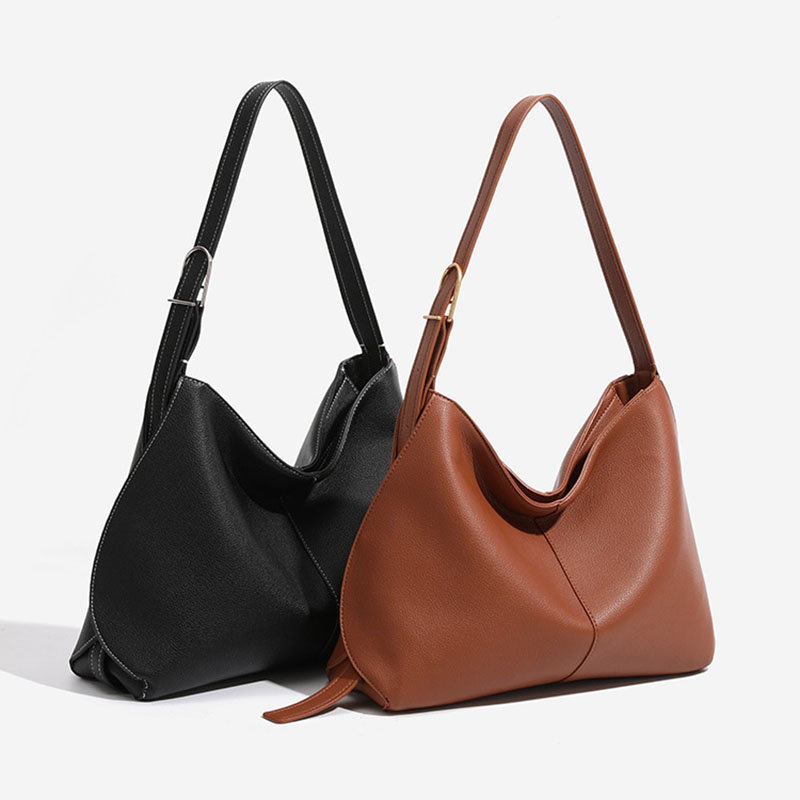 Women's Vegan Leather Textured Shoulder Hobo Bag