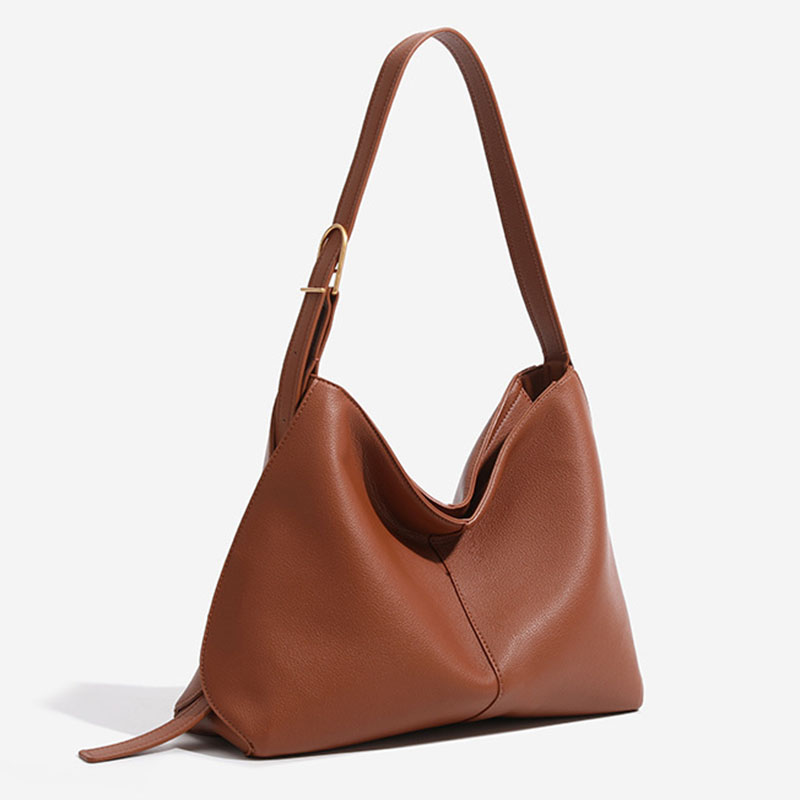 Women's Vegan Leather Textured Shoulder Hobo Bag