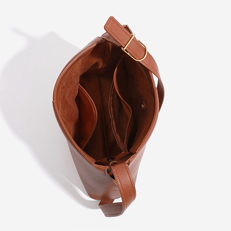 Women's Vegan Leather Textured Shoulder Hobo Bag