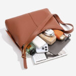 Women's Vegan Leather Textured Shoulder Hobo Bag