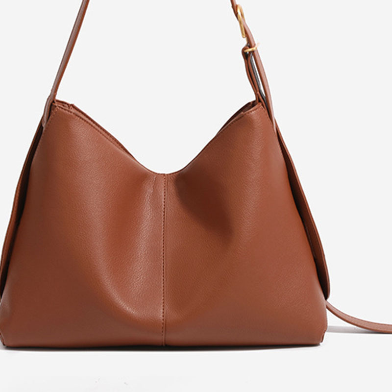 Women's Vegan Leather Textured Shoulder Hobo Bag