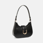 Women's Split Leather Buckle Shoulder Hobo Bag