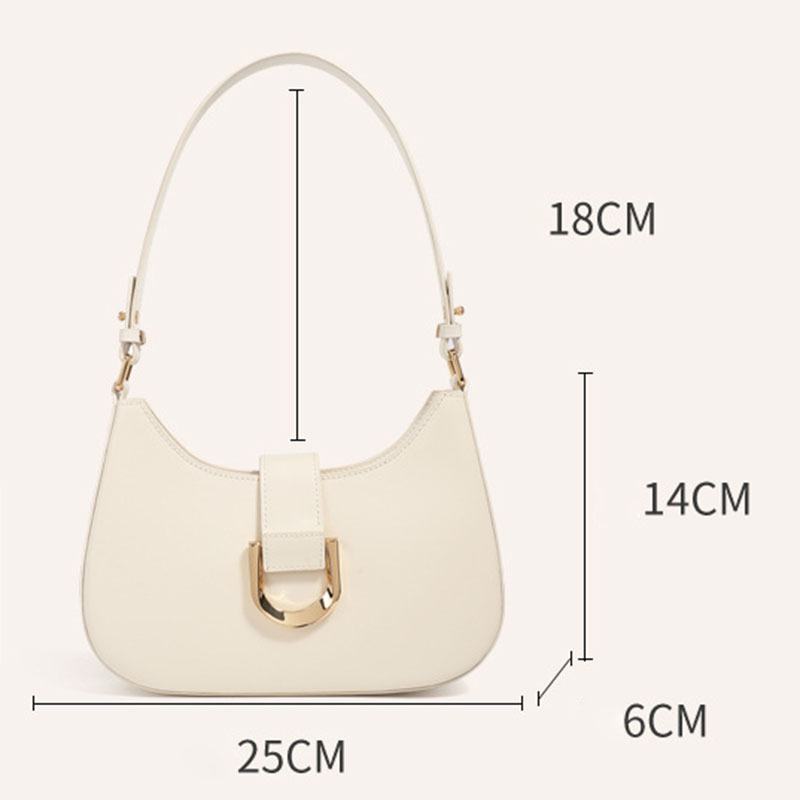 Women's Split Leather Buckle Shoulder Hobo Bag