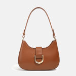 Women's Split Leather Buckle Shoulder Hobo Bag