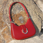 Women's Split Leather Buckle Shoulder Hobo Bag
