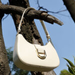 Women's Split Leather Buckle Shoulder Hobo Bag
