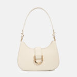 Women's Split Leather Buckle Shoulder Hobo Bag