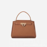 Women's Split Leather Structured Top Handle Satchel Bag