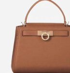 Women's Split Leather Structured Top Handle Satchel Bag