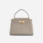 Women's Split Leather Structured Top Handle Satchel Bag