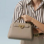 Women's Split Leather Structured Top Handle Satchel Bag