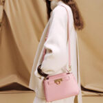 Women's Split Leather Structured Top Handle Satchel Bag