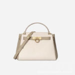 Women's Split Leather Structured Top Handle Satchel Bag