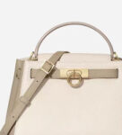 Women's Split Leather Structured Top Handle Satchel Bag