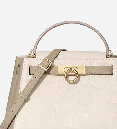 Women's Split Leather Structured Top Handle Satchel Bag