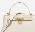 Women's Split Leather Structured Top Handle Satchel Bag