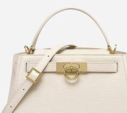 Women's Split Leather Structured Top Handle Satchel Bag