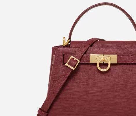 Women's Split Leather Structured Top Handle Satchel Bag