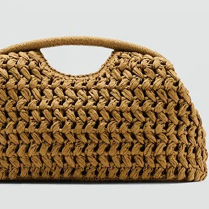Women's Straw Woven Beach Top Handle Bag