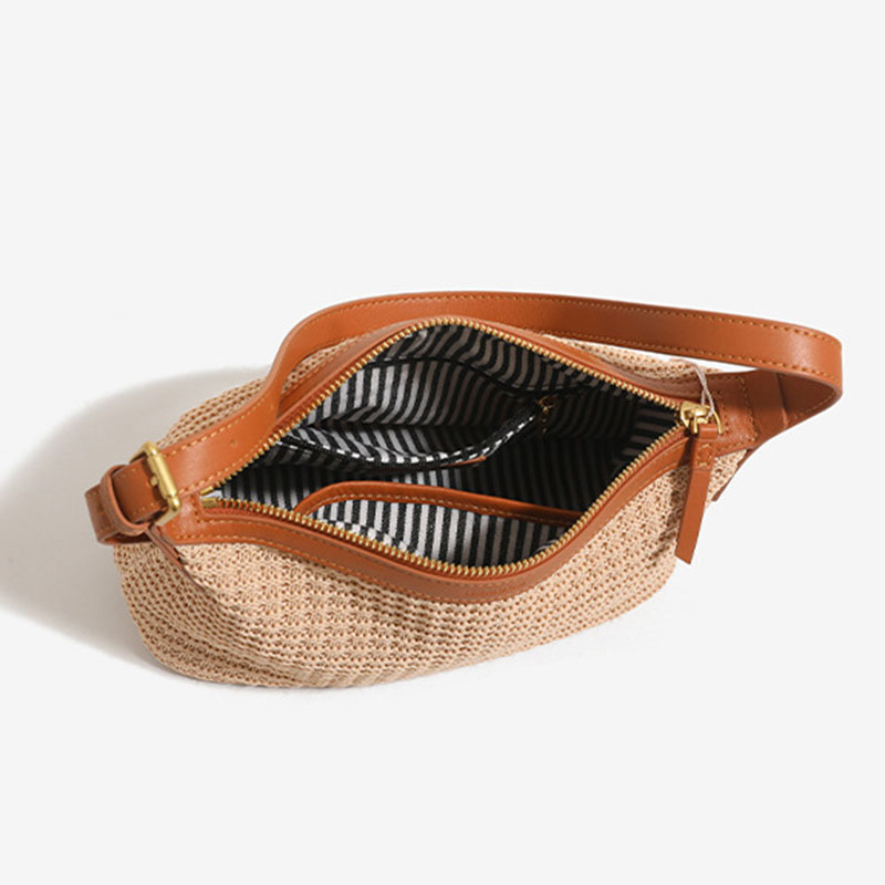 Women's Woven Texture Adjustable Shoulder Crossbody Bag