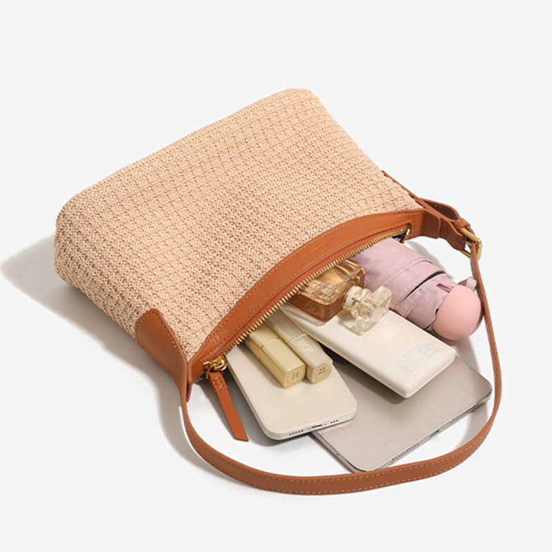Women's Woven Texture Adjustable Shoulder Crossbody Bag