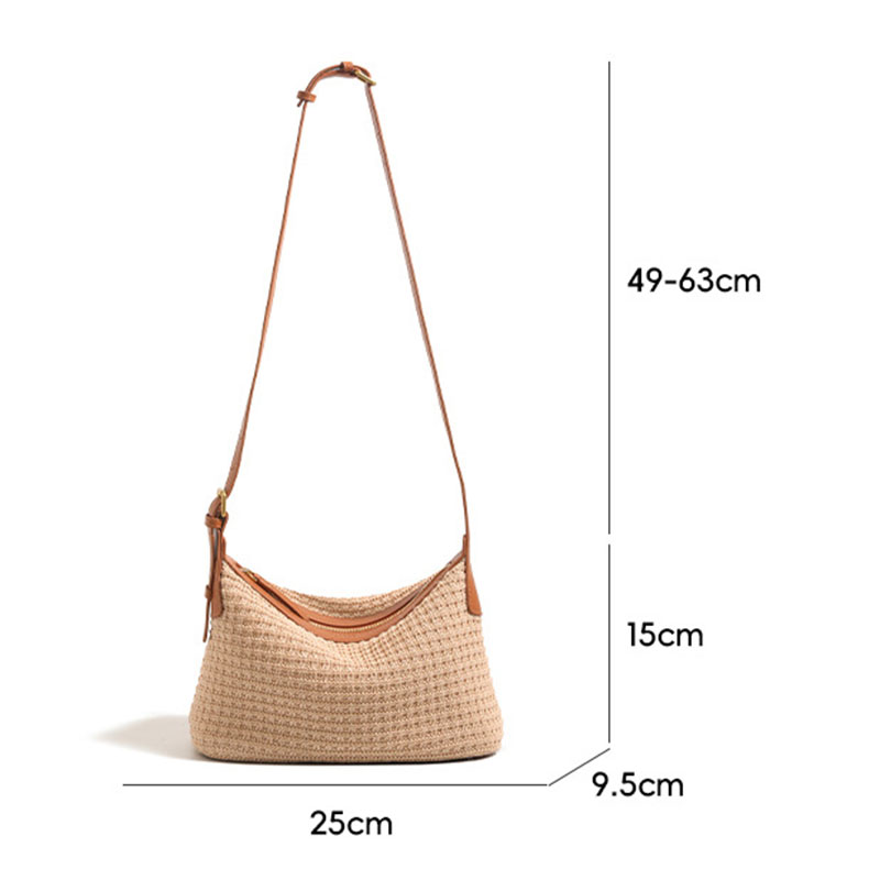 Women's Woven Texture Adjustable Shoulder Crossbody Bag